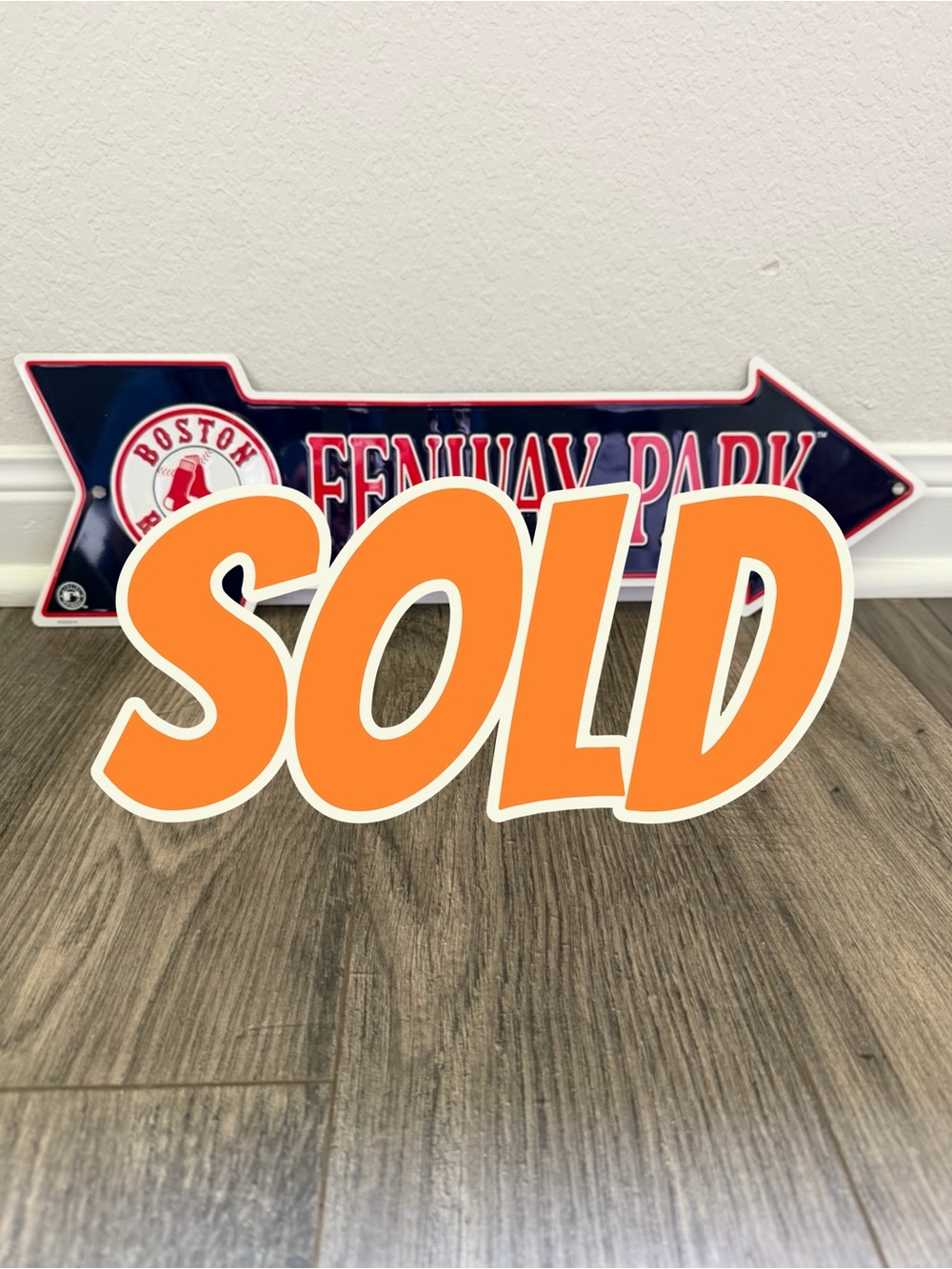 Boston Red Sox Fenway Park Arrow Sign - Navy and Red